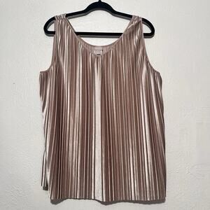 Chicos Women's Sleeveless Velvet V‎ Neck Blouse Size 2/ L